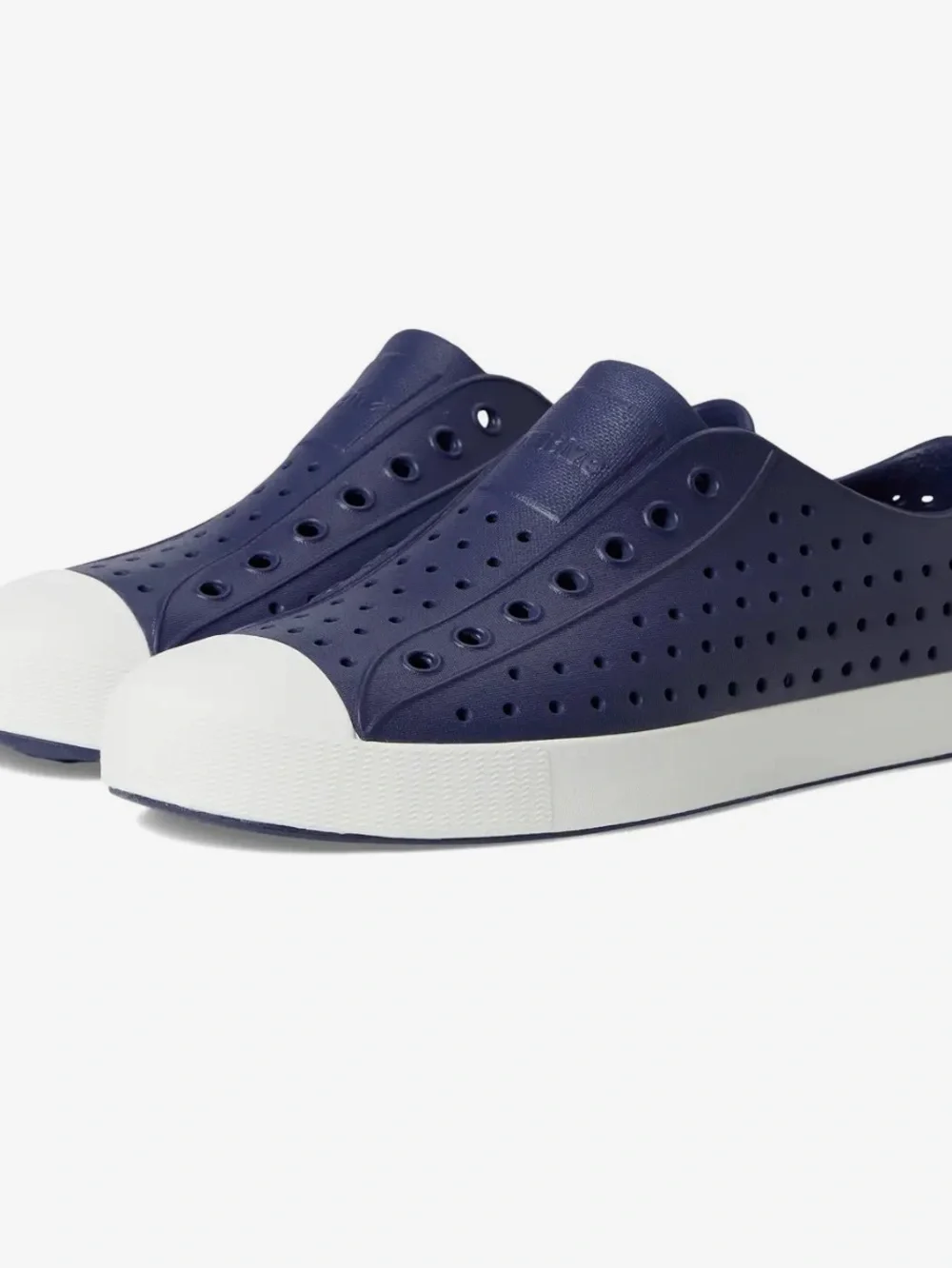 Native Slip-On Sandals in Navy and White